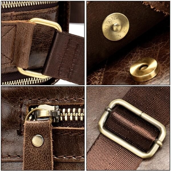 Bolsa de couro masculina tiracolo - Image 16