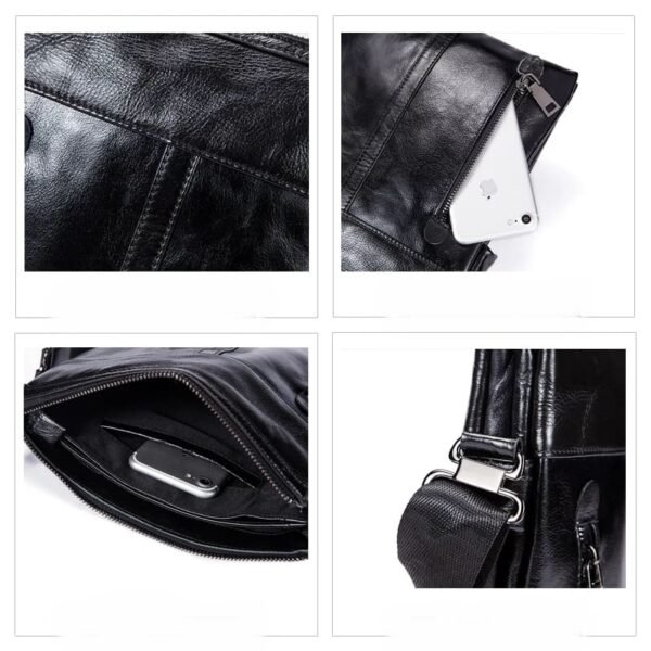 BOLSA LATERAL MASCULINA COURO LEGÍTIMO - Image 14