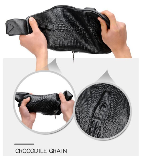 BOLSA TRANSVERSAL MASCULINA JACARÉ - Image 4