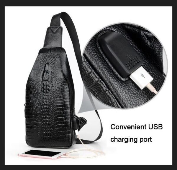 BOLSA TRANSVERSAL MASCULINA JACARÉ - Image 5