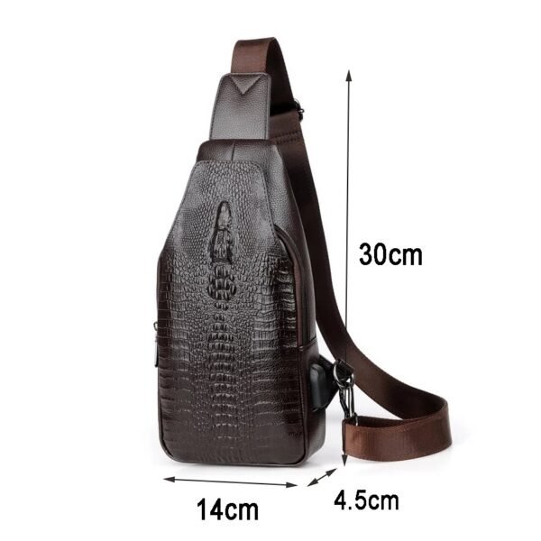 BOLSA TRANSVERSAL MASCULINA JACARÉ - Image 6