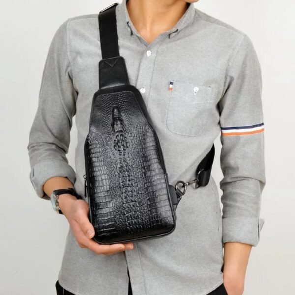 BOLSA TRANSVERSAL MASCULINA JACARÉ - Image 2