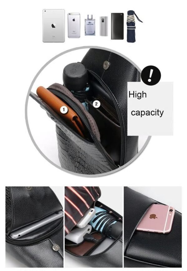 BOLSA TRANSVERSAL MASCULINA JACARÉ - Image 11
