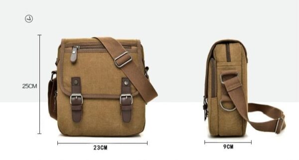 bolsa tiracolo masculina lona carteiro em lona masculina transversal 11