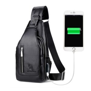 BOLSA TRANSVERSAL MASCULINA USB