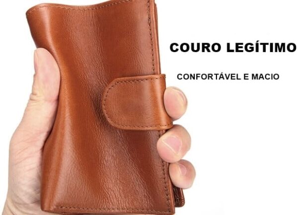 carteira de couro legitimo masculina 6 4