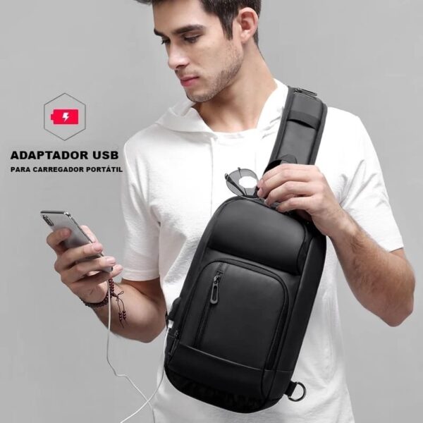 mochila transversal masculina