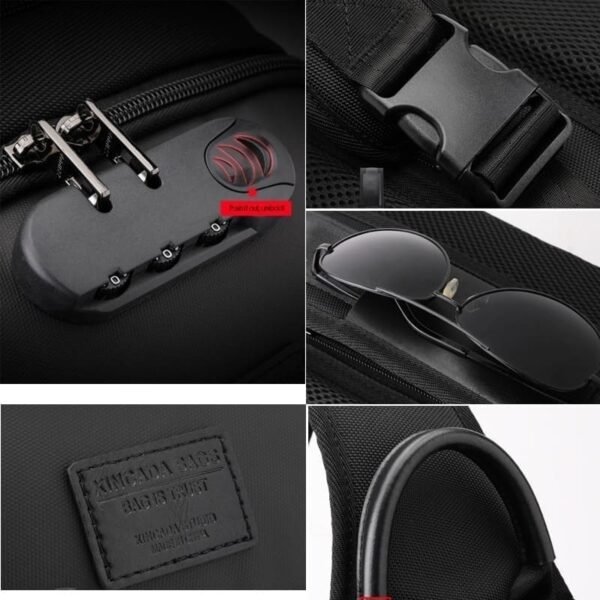 MOCHILA TRANSVERSAL MASCULINA USB ANTIFURTO - Image 16