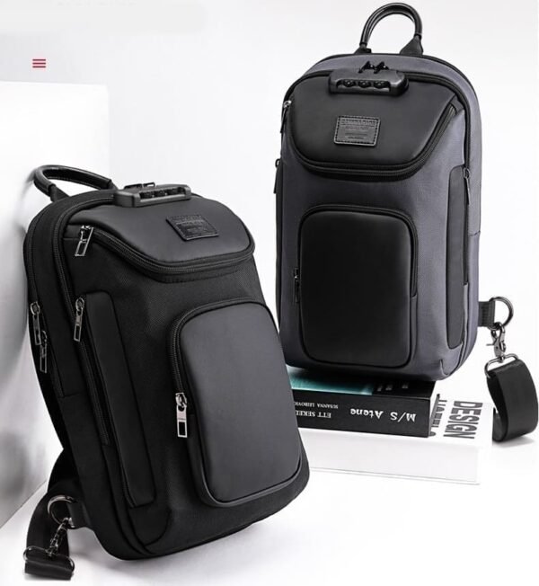 MOCHILA TRANSVERSAL MASCULINA USB ANTIFURTO - Image 8