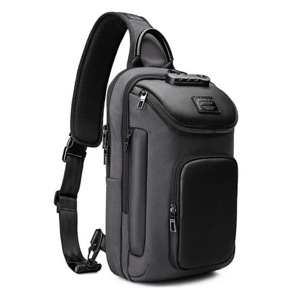 MOCHILA TRANSVERSAL MASCULINA USB ANTIFURTO - Image 5