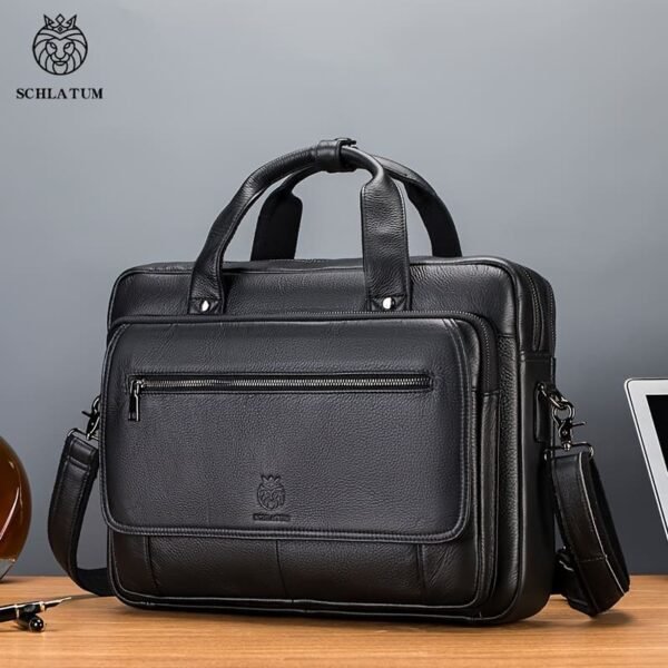 Pasta Executiva em Couro Masculina Notebook 17 Polegadas - Image 2