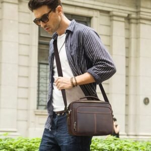 bolsa de ombro masculina