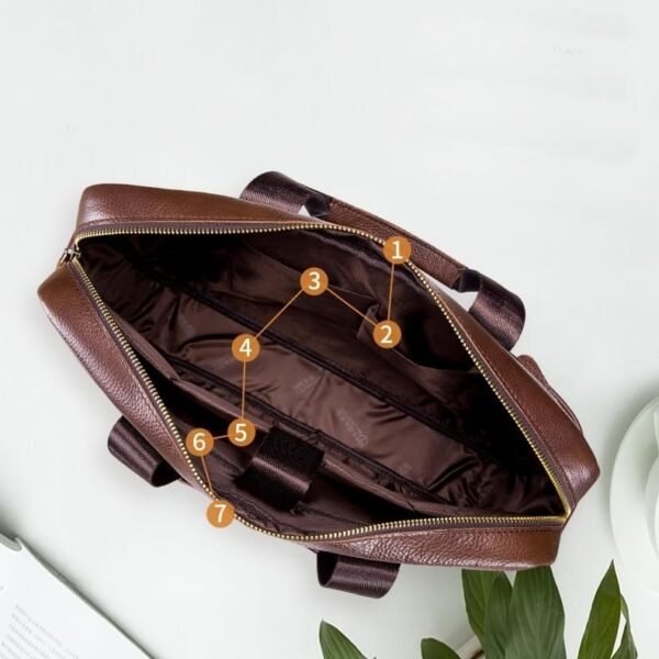 Bolsa Para Notebook de 15 Polegadas em Couro Legítimo - Imagem 7