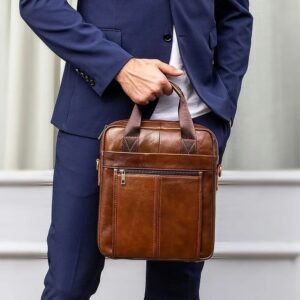 bolsa de couro masculina