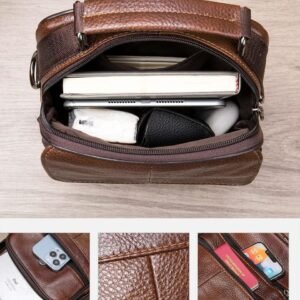 bolsa transversal masculina couro