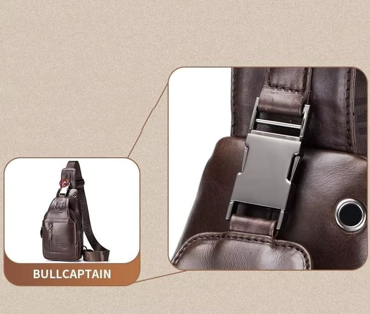 Bolsa Transversal Masculina Couro Bullcaptain 11 Bolsa Transversal Masculina Couro Bullcaptain - Imagem 11