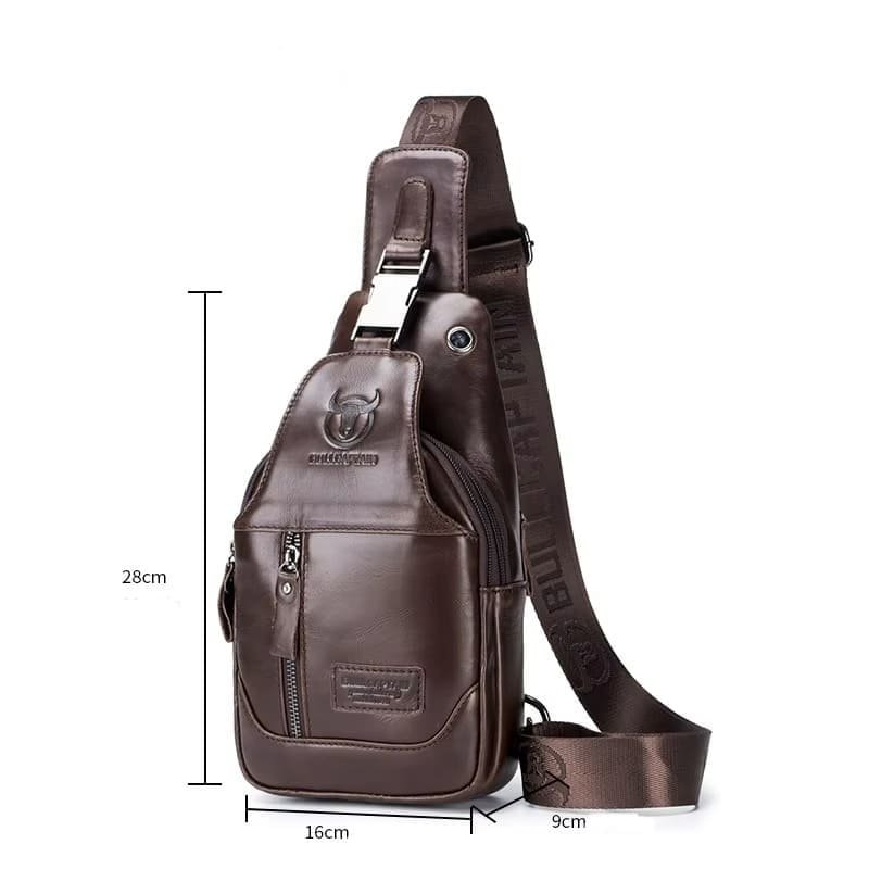 Bolsa Transversal Masculina Couro Bullcaptain 5 Bolsa Transversal Masculina Couro Bullcaptain - Imagem 5