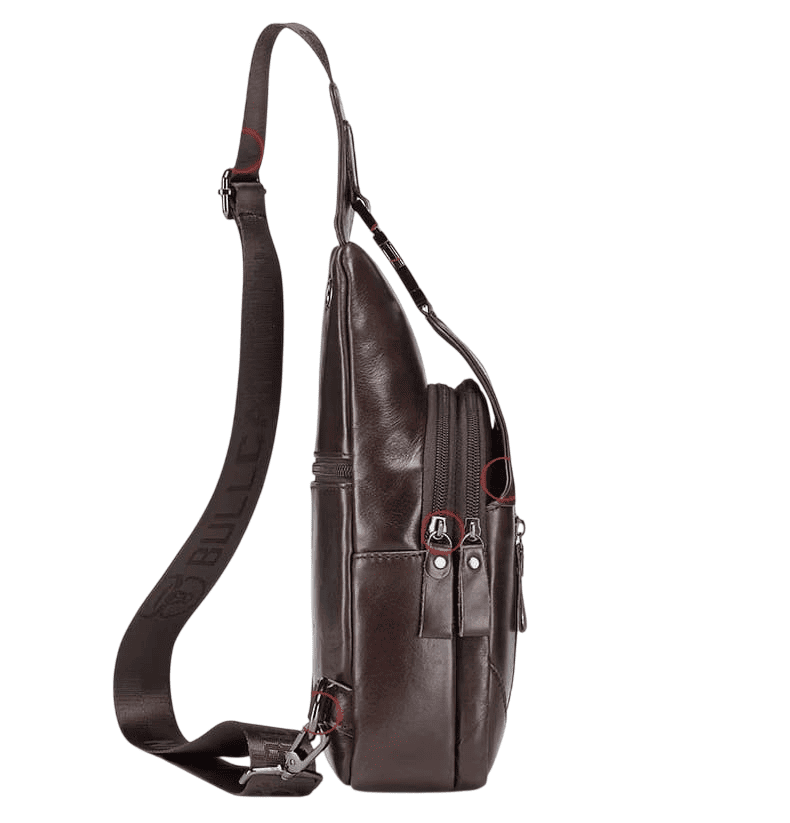 Bolsa Transversal Masculina Couro Bullcaptain 4 Bolsa Transversal Masculina Couro Bullcaptain - Imagem 4