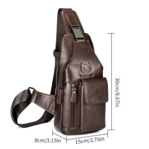 bolsa de couro transversal masculina