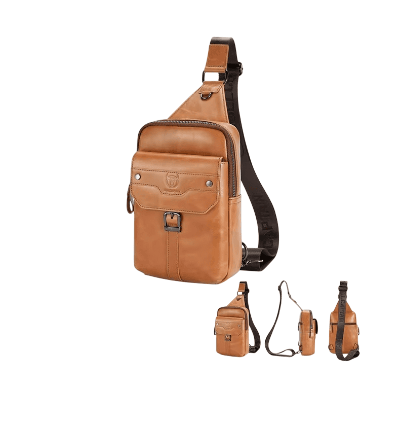 Bolsa Masculina Transversal Couro Legítimo Nápoles 2 Bolsa Masculina Transversal Couro Legítimo Nápoles - Imagem 2