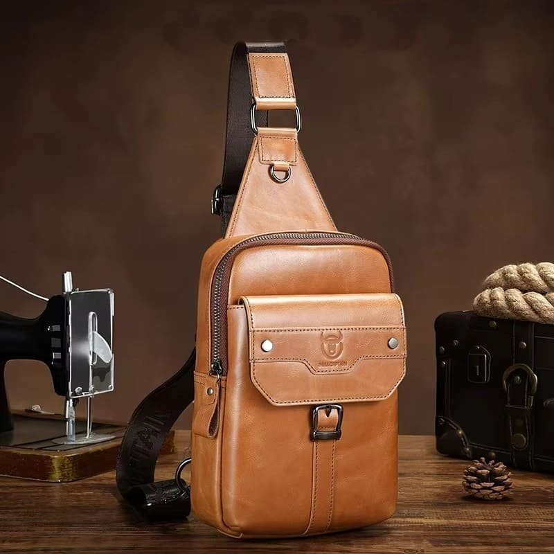 Bolsa Masculina Transversal Couro Legítimo Nápoles 5 Bolsa Masculina Transversal Couro Legítimo Nápoles - Imagem 5