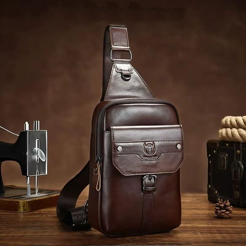 Bolsa Masculina Transversal Couro Legítimo Nápoles 4 Bolsa Masculina Transversal Couro Legítimo Nápoles - Imagem 4